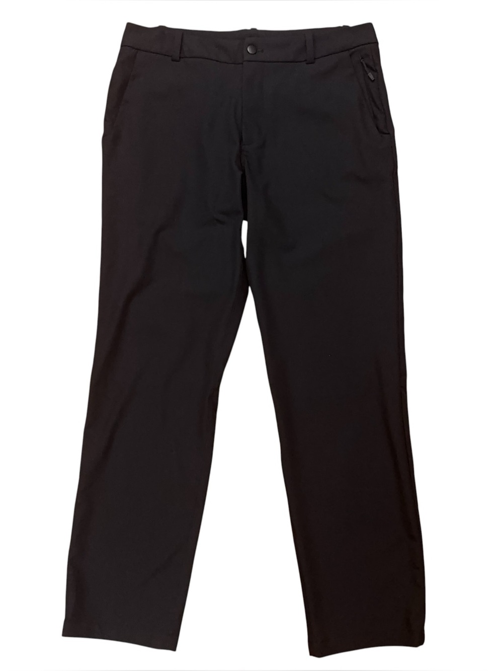 Lululemon Commission Pants Mens Size 36 Slim Fit 5-Pockets Warpstreme Black